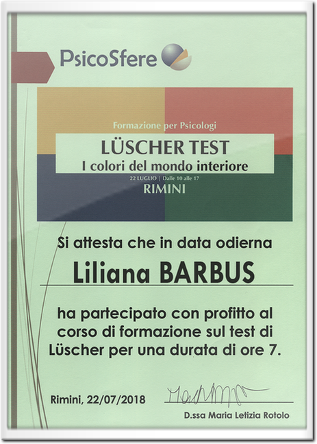 Luscher Test – I colori del mondo interiore
