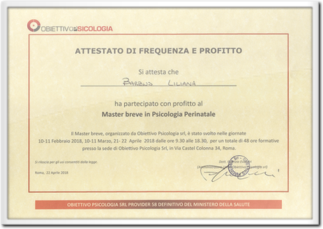 Attestato di Psicologia Perinatale