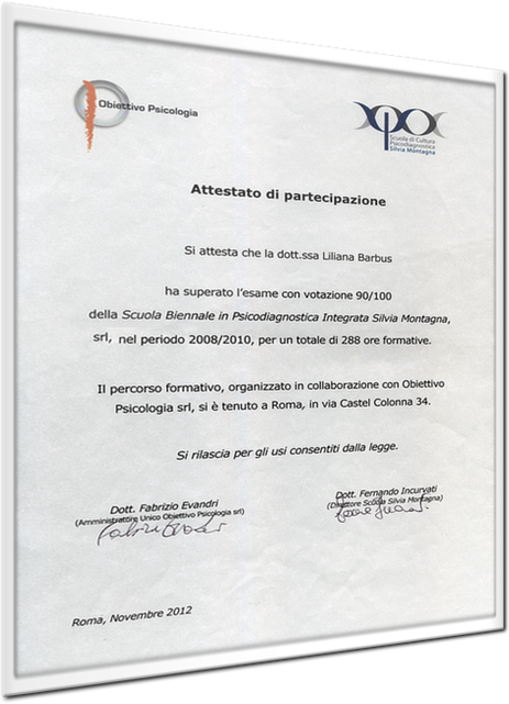 Corso di psicodiagnosi